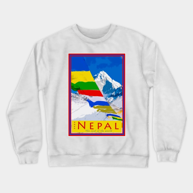 Trek Nepal Crewneck Sweatshirt by geoffshoults